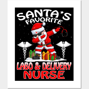 Santas Favorite Labor And Delivery Nurse Christmas Posters and Art